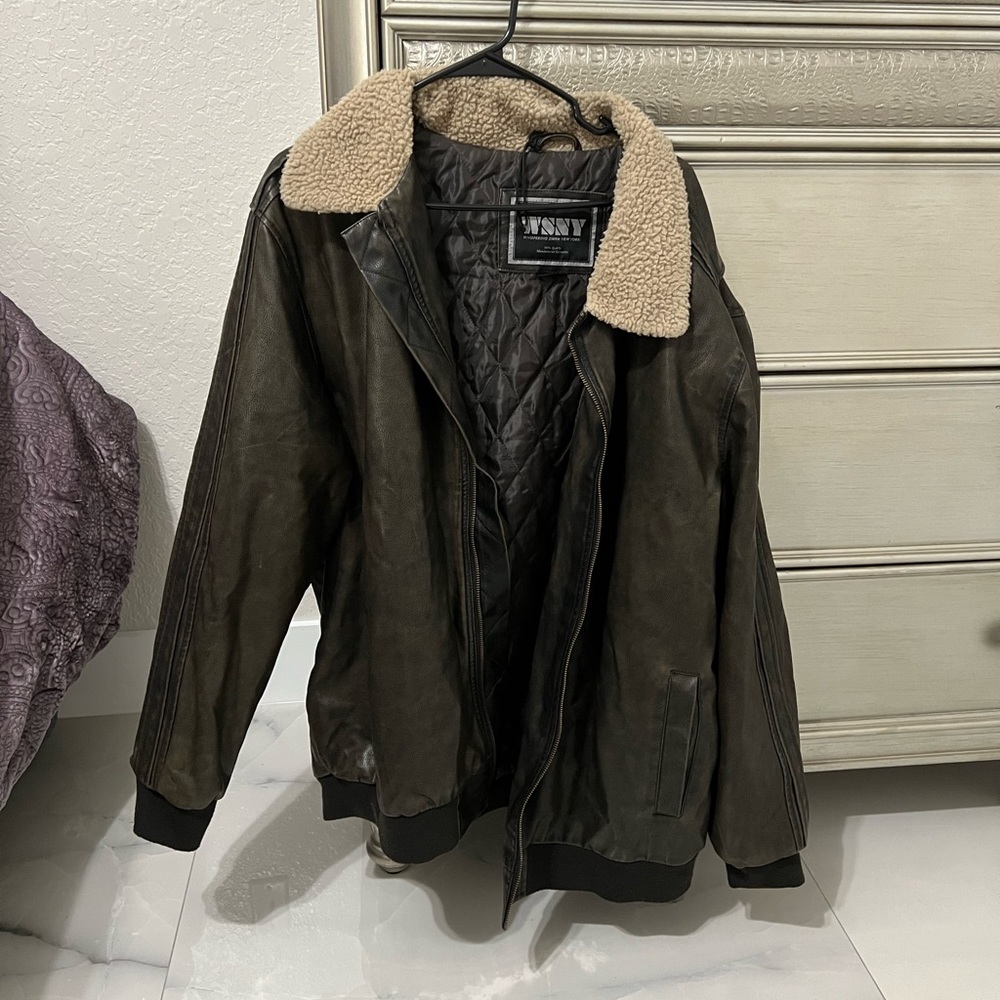 Whispering Smith New York 1972 Faux Aviator Leather Jacket